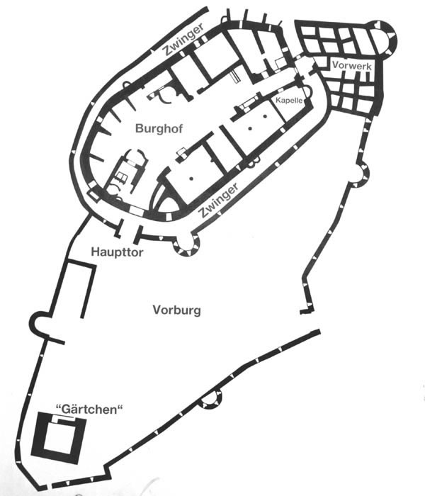Grundriss der Burg Eisenberg