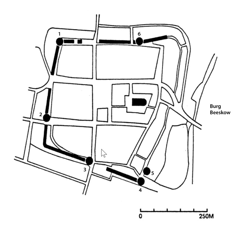 Grundriss Stadtbefestigung Bernau