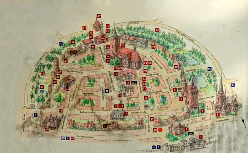 Übersichtplan der Stadtmauer