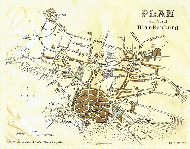 Grundriss: Stadtplan von 1891