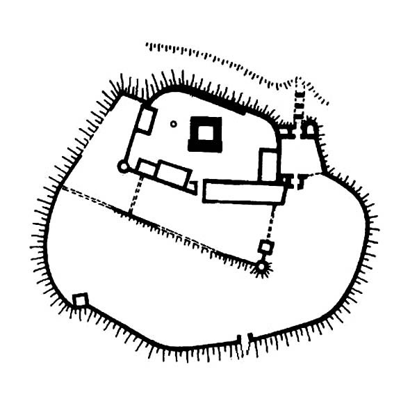Lageplan der Burg.