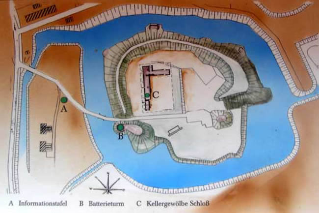 Lageplan der Festung.