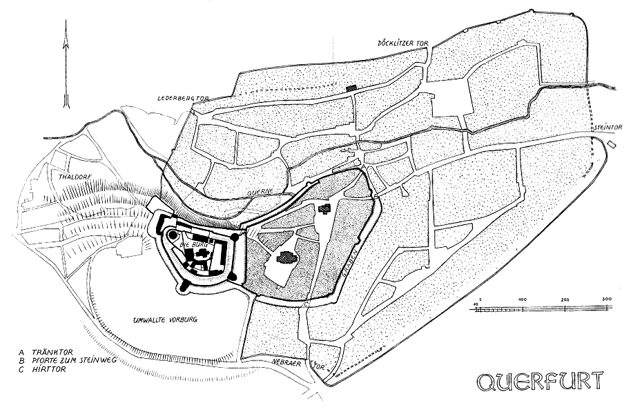 Grundriss Stadtbefestigung Querfurt