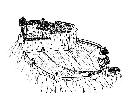 Rekonstruktion der Burg im 17. Jahrhundert