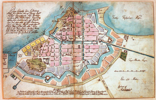 Karte der Stadt Göteburg (1813).