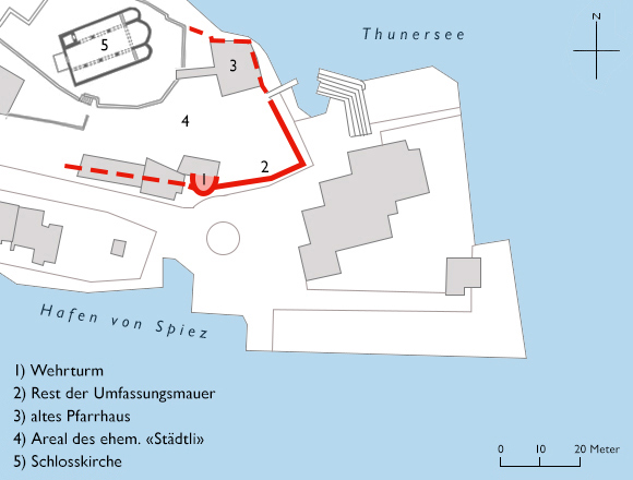 Grundriss Stadtbefestigung Spiez
